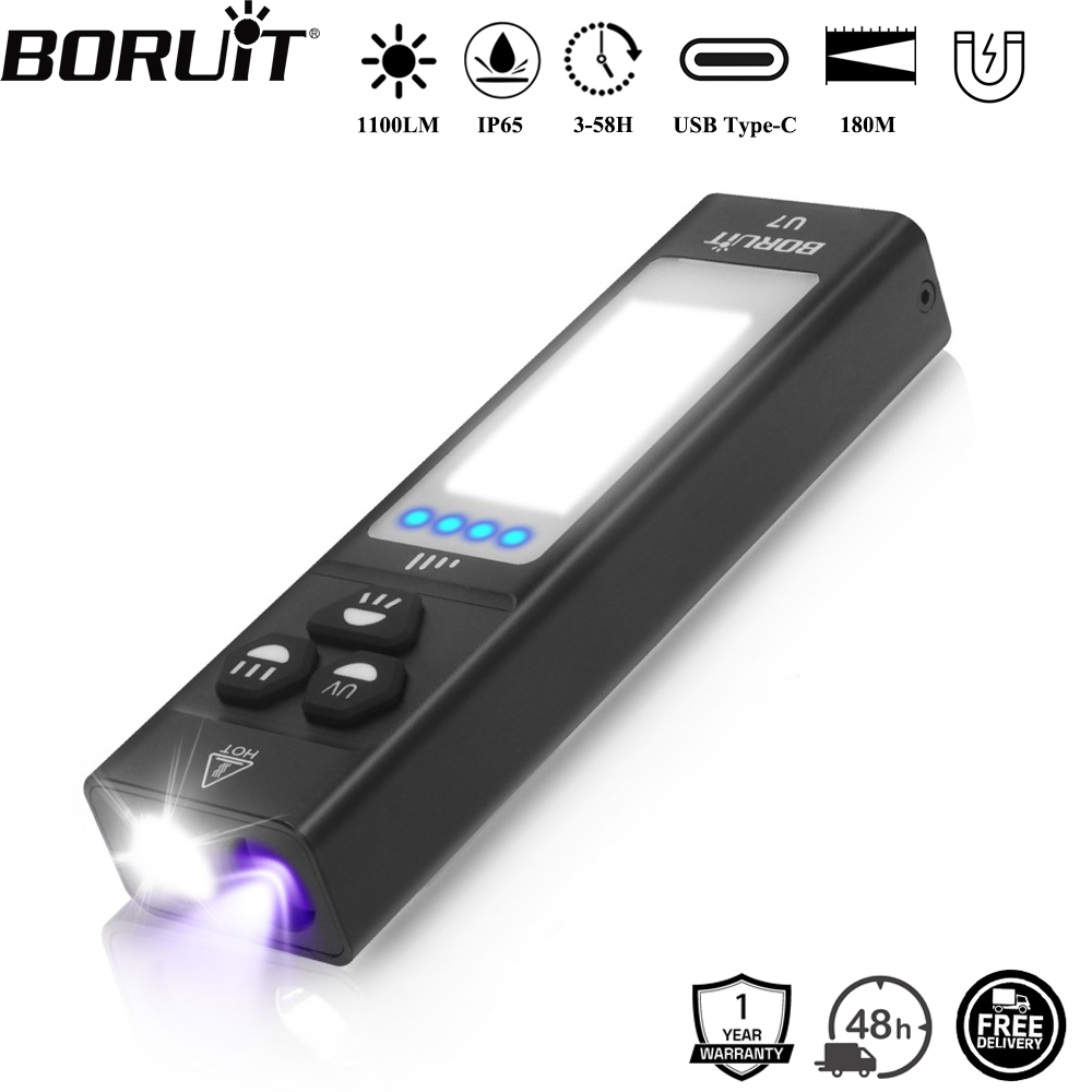 Outdoor Hunting Lights - BORUiT U7 UV LED EDC懐中電灯 1100LM