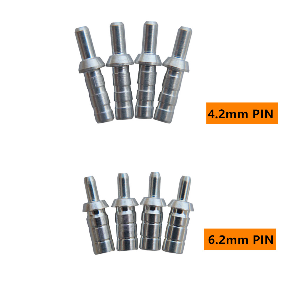 Bow Stringer Tool - ケルシャフトロー用アルミニウムピン、ノック複合再帰弓、id、4.2mm、5.2mm、6.2mm、50個