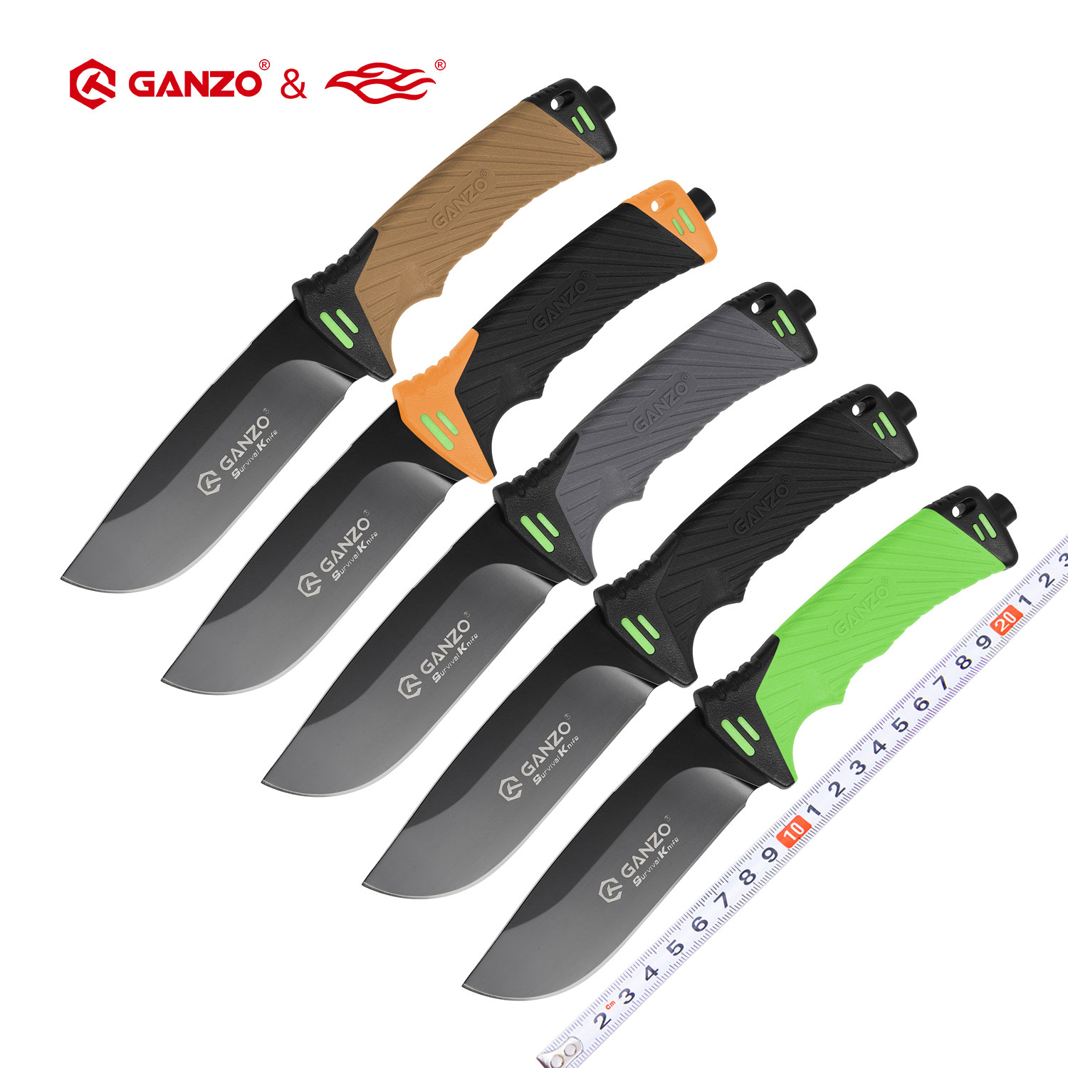 Knife Hunting Fixed Blade - Ganzo G8012 ナイフ固定刃サバイバルハンティングアウトドアキャンプ EDC ツール ABS
