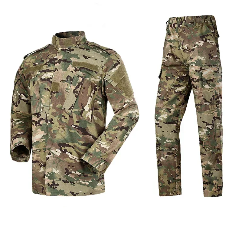 Hunting Outdoor Wear - メンズミリタリーユニフォーム,戦術的な耐摩耗性スーツ,特殊部隊のサファリコート,マルチカムfgカモフラージュハンティングウェア