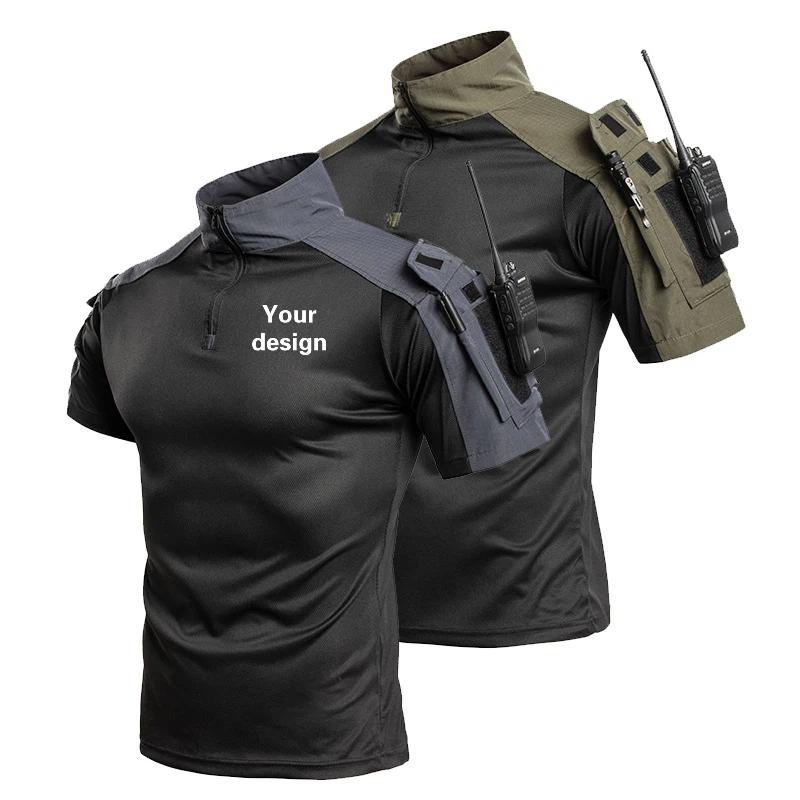 Hunting Outdoor Wear - アウトドアタクティカル速乾Tシャツトレーニングスーツ半袖メンズ耐摩耗性ハンティングアドベンチャーハイキングカジュアルトップ