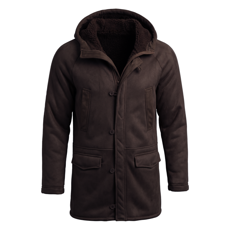 メンズフェイクファー裏地付きフード付き冬用ジャケット |   - Hunting Outdoor Wear のレビューと価格