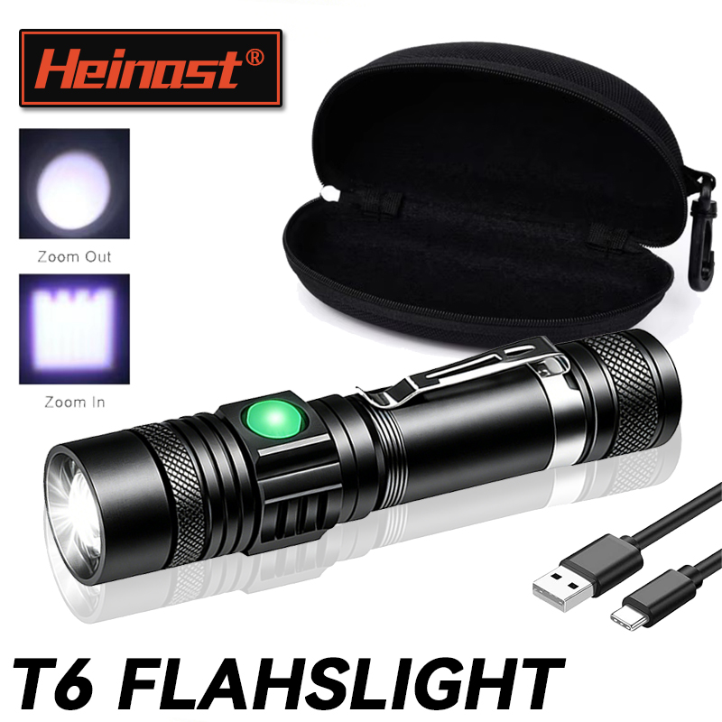 T6 LED 充電式懐中電灯、18650 ズーム可能なトーチ - Outdoor Hunting Lights のレビューと価格
