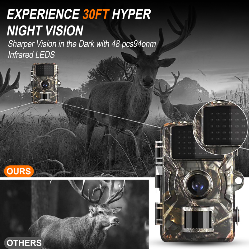 野生動物トレイルカメラ 16MP 1080P 赤外線ナイトビ - Hunting Outdoor Camera のレビューと価格