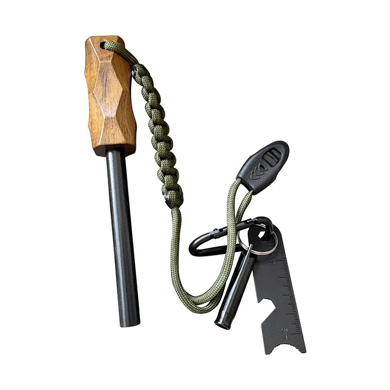 新しい屋外用フリント式ファイヤースターター、木製ハンドル付き - Fire Starter Waterproof のレビューと価格