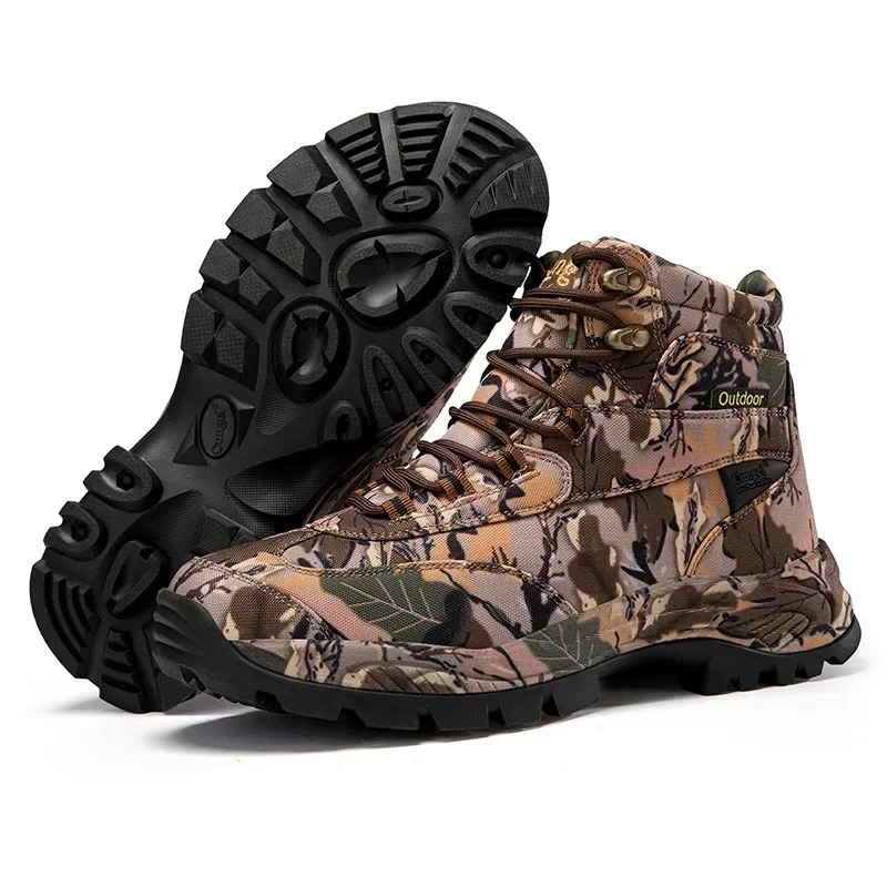 メンズハイトップ迷彩ハンティングブーツ通気性スポーツシューズ - Hunting Outdoor Wear のレビューと価格