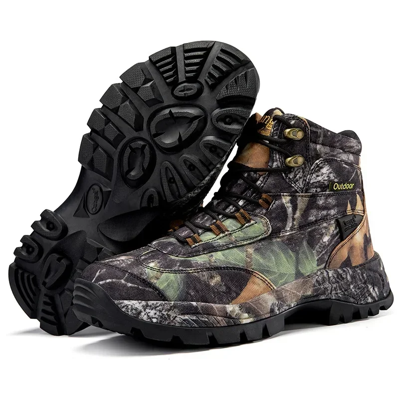 メンズハイトップ迷彩ハンティングブーツ通気性スポーツシューズ - Hunting Outdoor Wear のレビューと価格