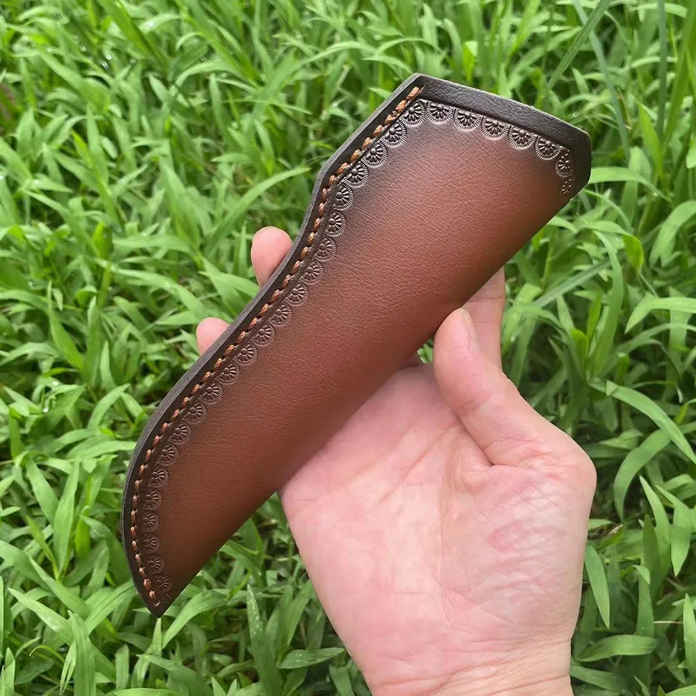22cm固定刃ナイフ鞘、エンボス加工牛革二層革キャンプナイフ - Knife Hunting Fixed Blade のレビューと価格