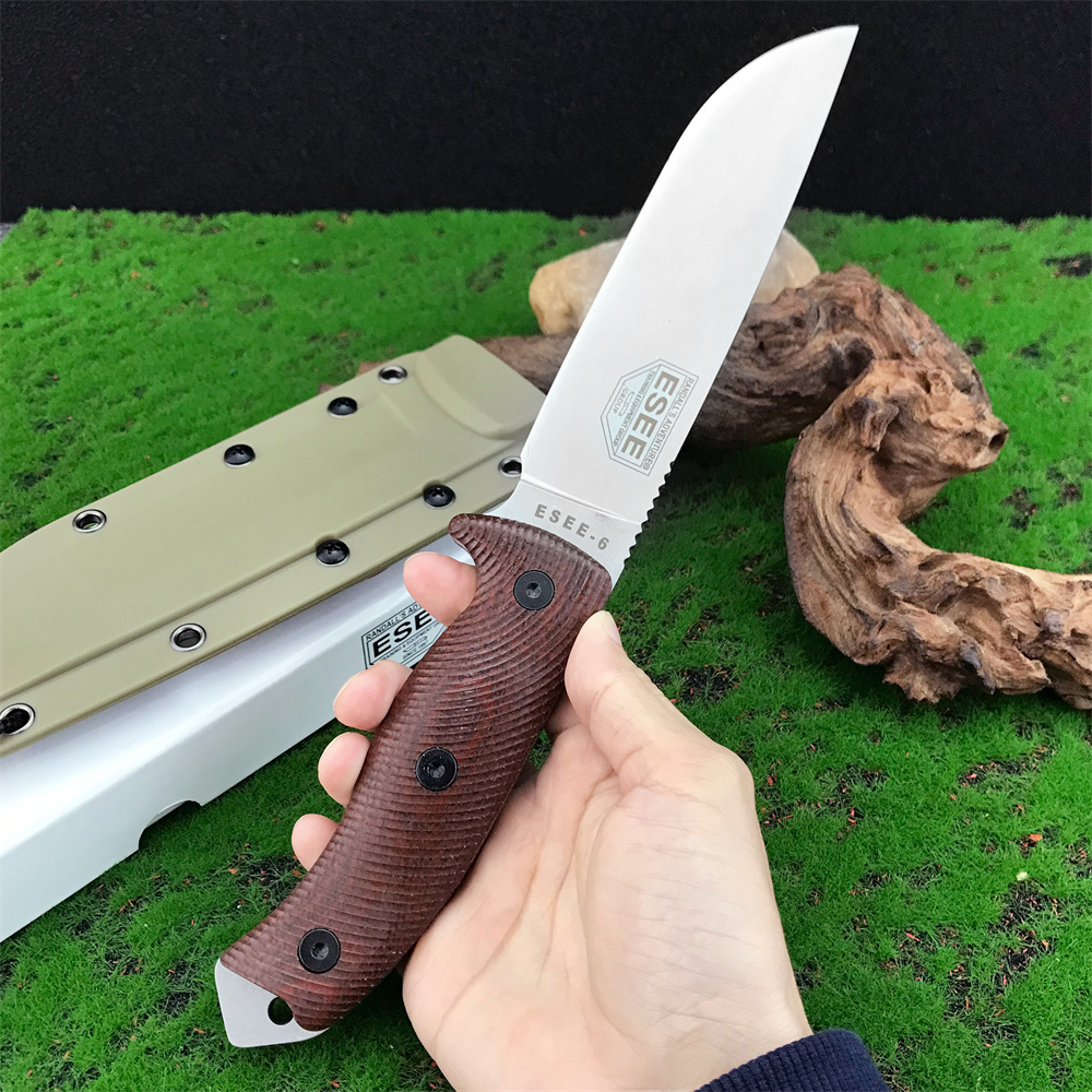 新型ESEE-6固定刃ナイフ D2ブレード G10ハンドル  - Knife Hunting Fixed Blade のレビューと価格