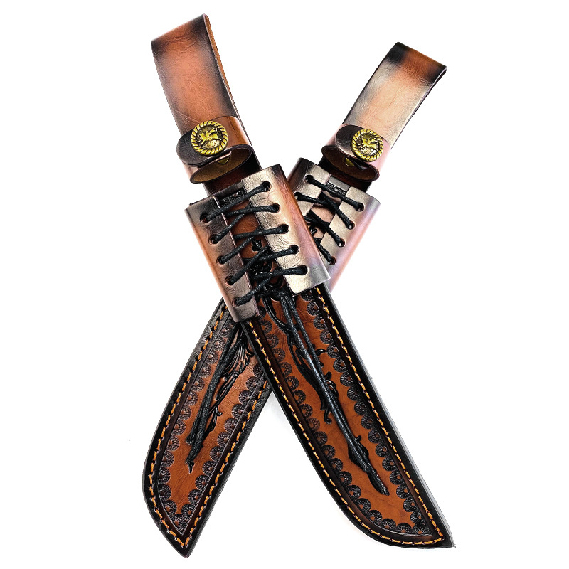 本革固定刃ナイフシース - ハンティングナイフ用ユニバーサル - Knife Hunting Fixed Blade のレビューと価格