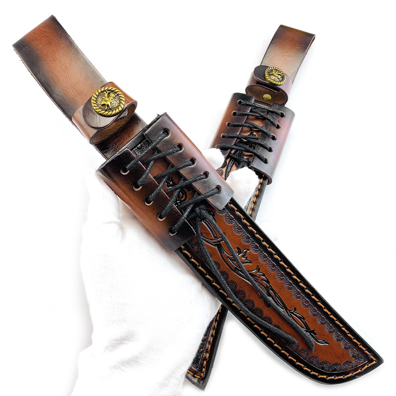 本革固定刃ナイフシース - ハンティングナイフ用ユニバーサル - Knife Hunting Fixed Blade のレビューと価格