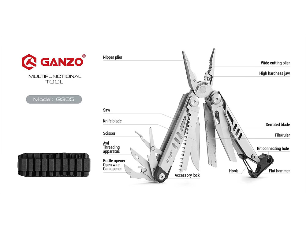 Ganzo G305 G305-B マルチツール DIY マ - Knife Hunting Fixed Blade のレビューと価格