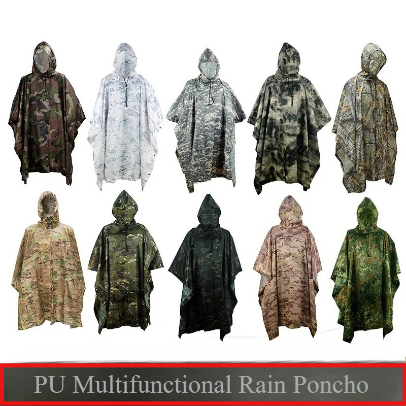 1pc 屋外迷彩マッキントッシュレインコートハイキング登山製 - Outdoor Hunting Prints のレビューと価格