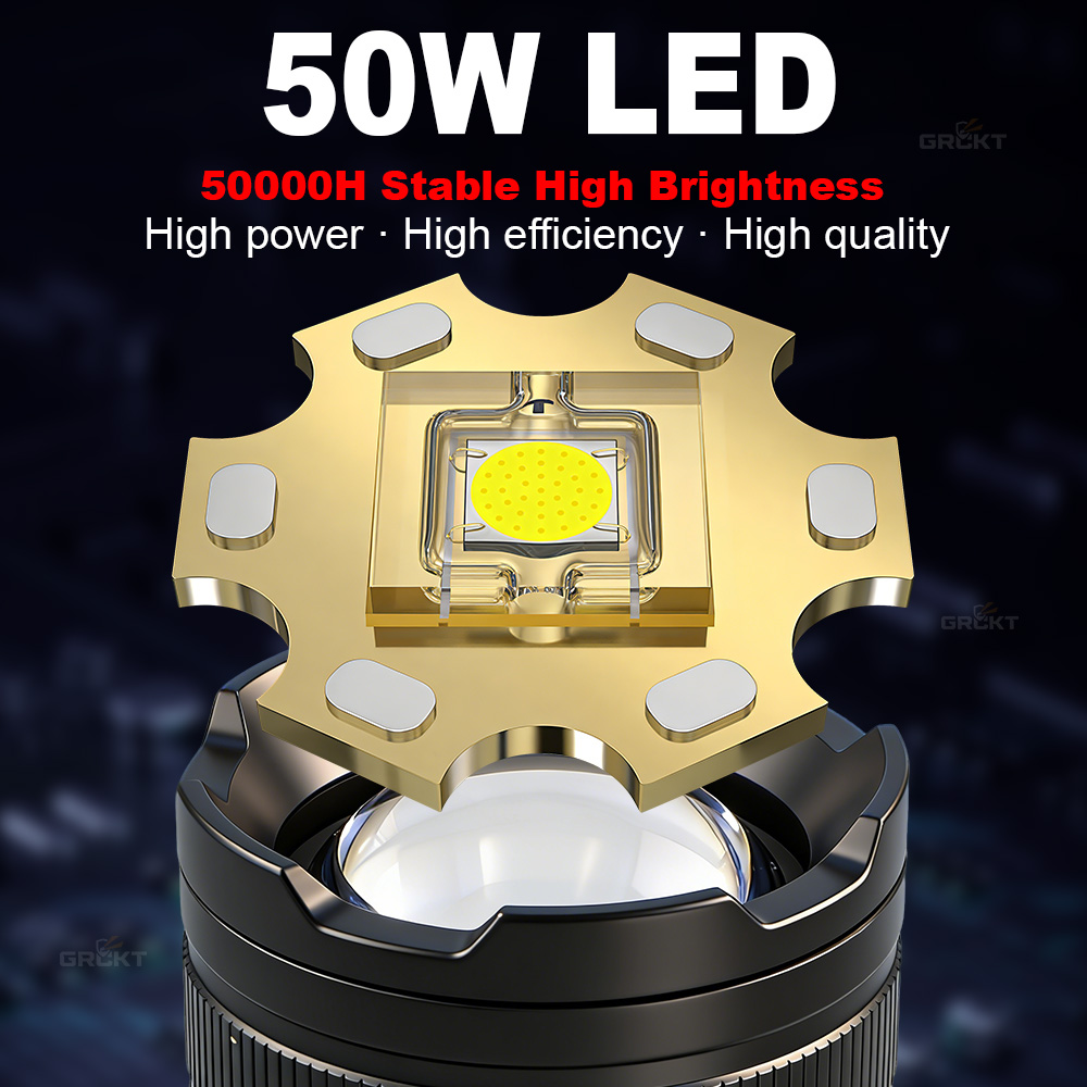 80000CD 最も強力なLED懐中電灯 ハイパワー戦術ハン - Outdoor Hunting Lights のレビューと価格