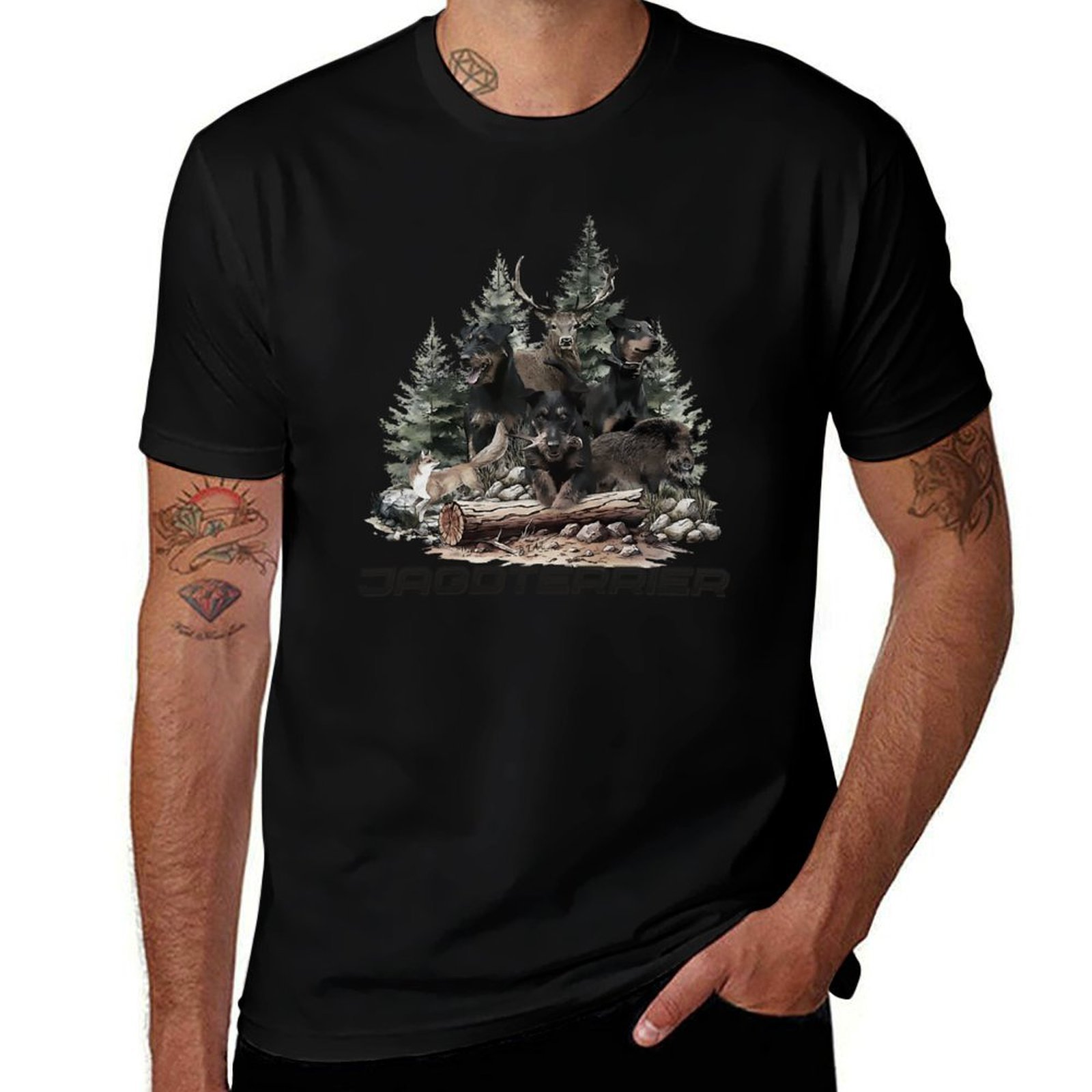 ジャーマン・ハンティング・テリアは野生の狩猟の仲間です Tシ - Wildman Hunting & Outdoor Photos のレビューと価格