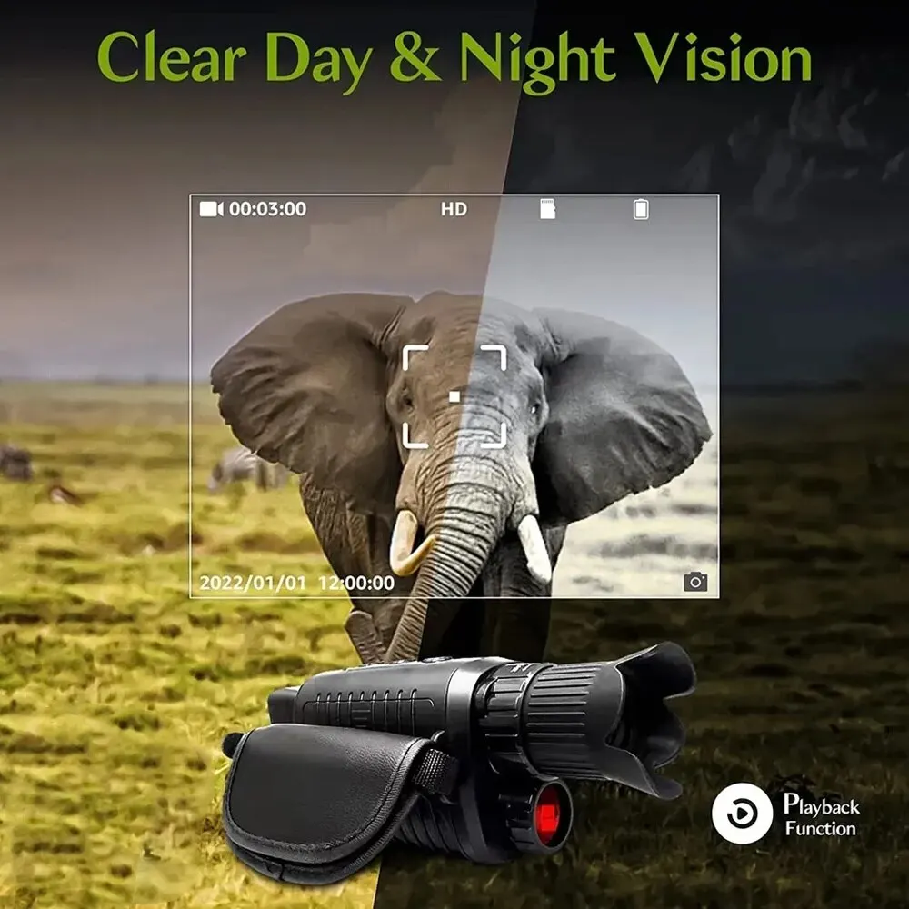 単眼暗視装置,1080p HD,赤外線カメラ,5倍デジタルラ - Hunting Outdoor Camera のレビューと価格
