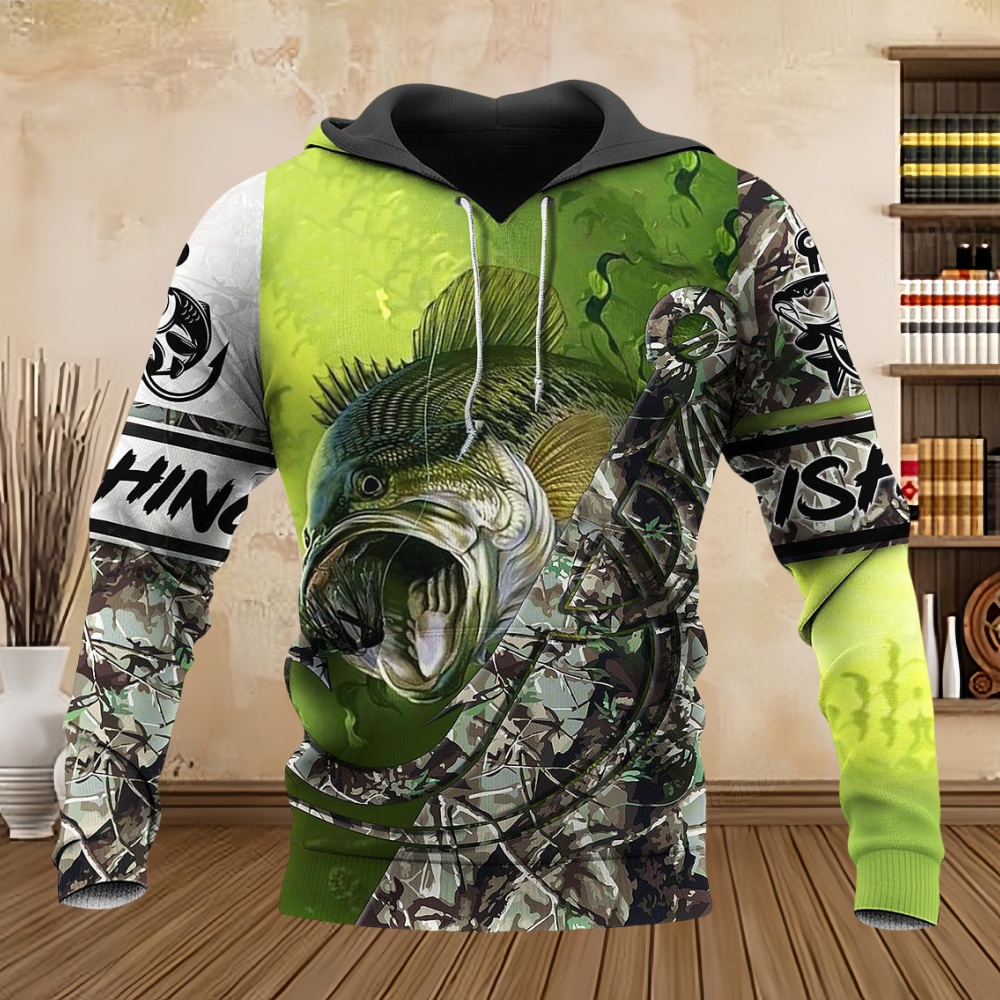 ワイルドフィッシングプリント3Dカジュアルフーディー メンズ - Wildman Hunting & Outdoor Photos のレビューと価格