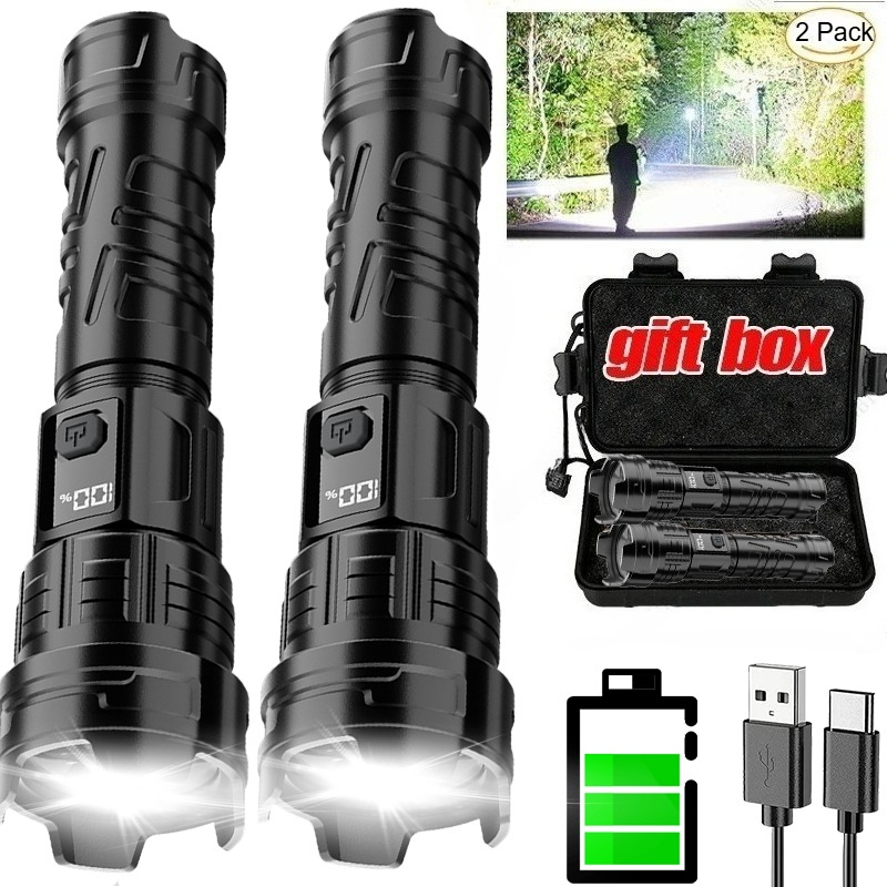 超高輝度 LED 懐中電灯 USB 充電式トーチ屋外ズーム釣 - Outdoor Hunting Lights のレビューと価格