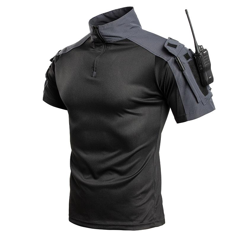 アウトドアタクティカル速乾Tシャツトレーニングスーツ半袖メン - Hunting Outdoor Wear のレビューと価格