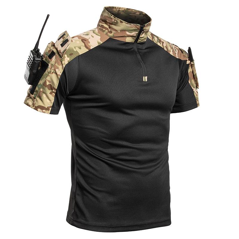 アウトドアタクティカル速乾Tシャツトレーニングスーツ半袖メン - Hunting Outdoor Wear のレビューと価格