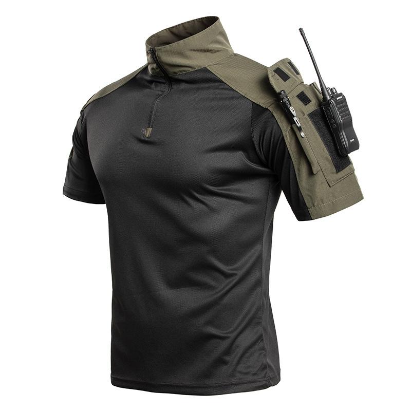 アウトドアタクティカル速乾Tシャツトレーニングスーツ半袖メン - Hunting Outdoor Wear のレビューと価格